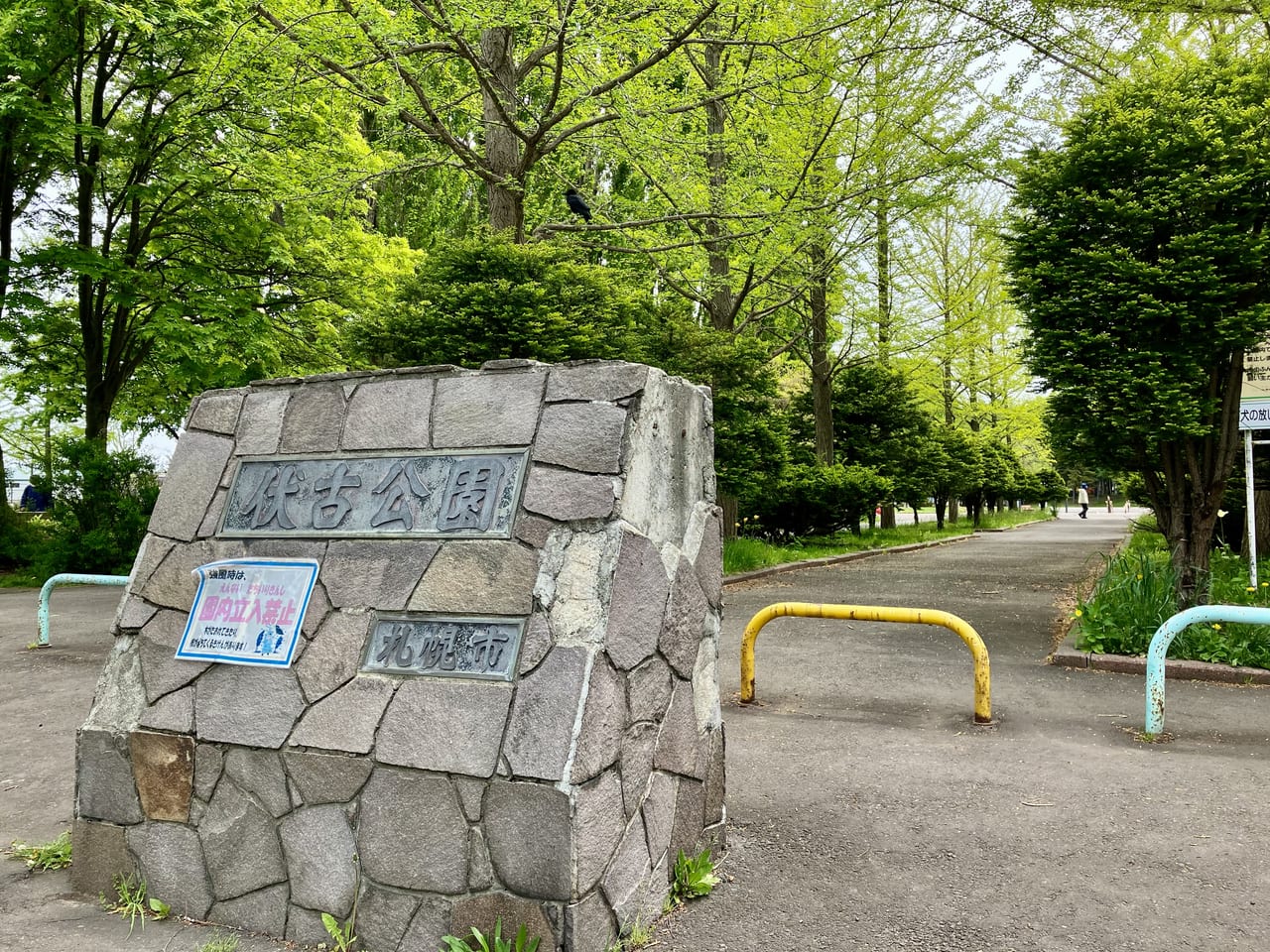 「伏古公園」噴水広場の工事が終わったようですよ。気になる広場の様子は？