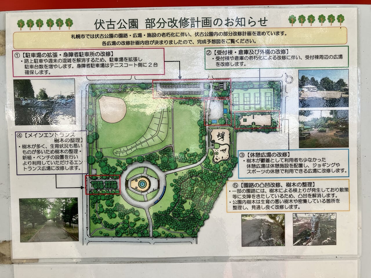 ポプラ並木が消える？ 紅葉の見ごろを迎えた「伏古公園」新たに改修工事が行わる事がわかりましたよ。