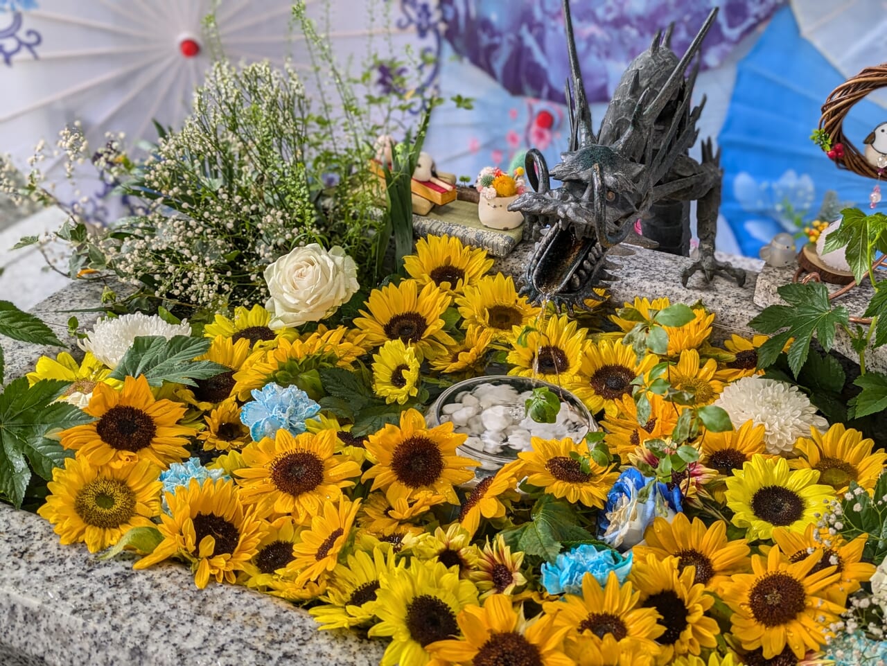 諏訪神社の花手水