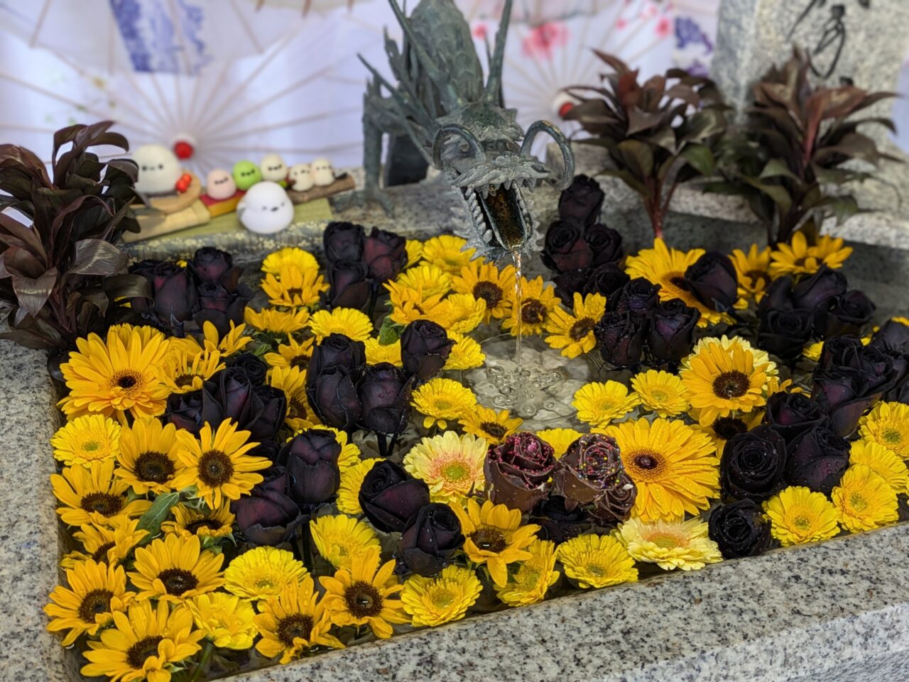 札幌諏訪神社　花手水