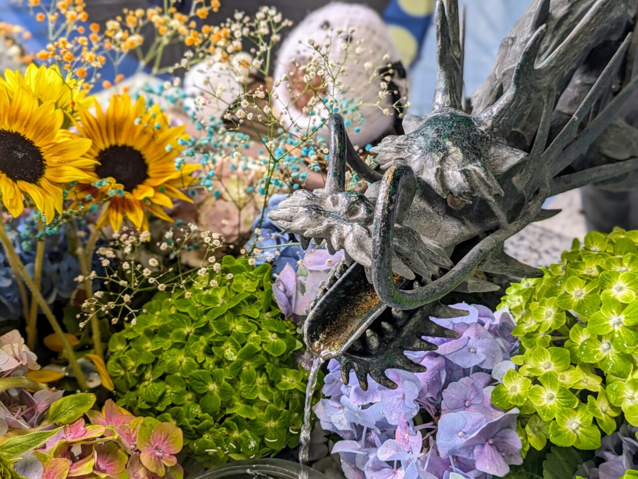 札幌諏訪神社　花手水
