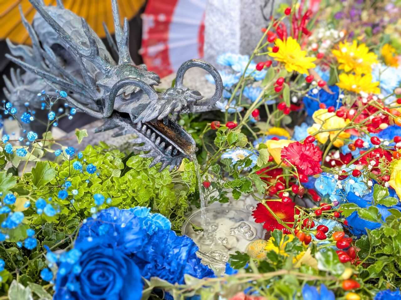 札幌諏訪神社　花手水
