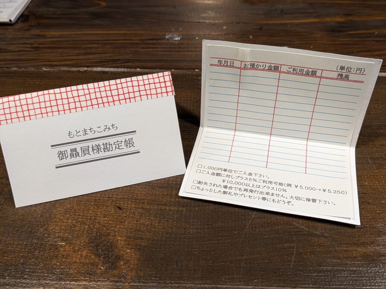 元町小路　プリペイドカード